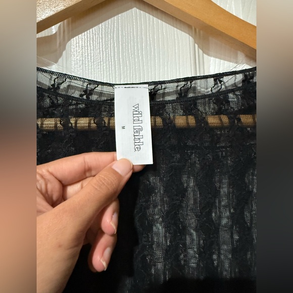 Wild Fable Black Sheer Top - NWT size Medium - Picture 3 of 4